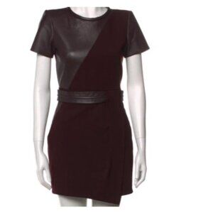 The Kooples Women's Burgundy and Brown Dress